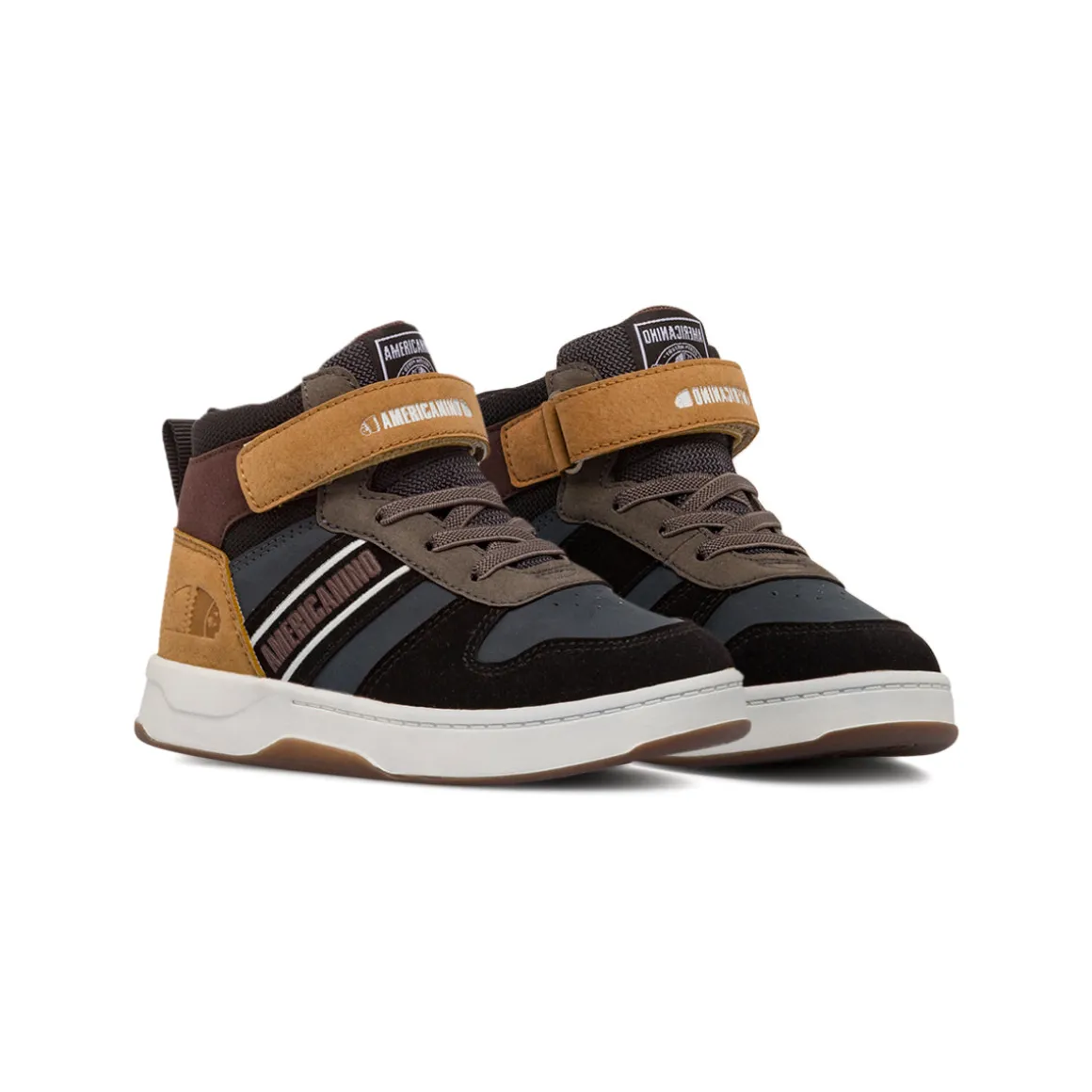 Sneakers alte bicolore bianche da Ragazzo Americanino