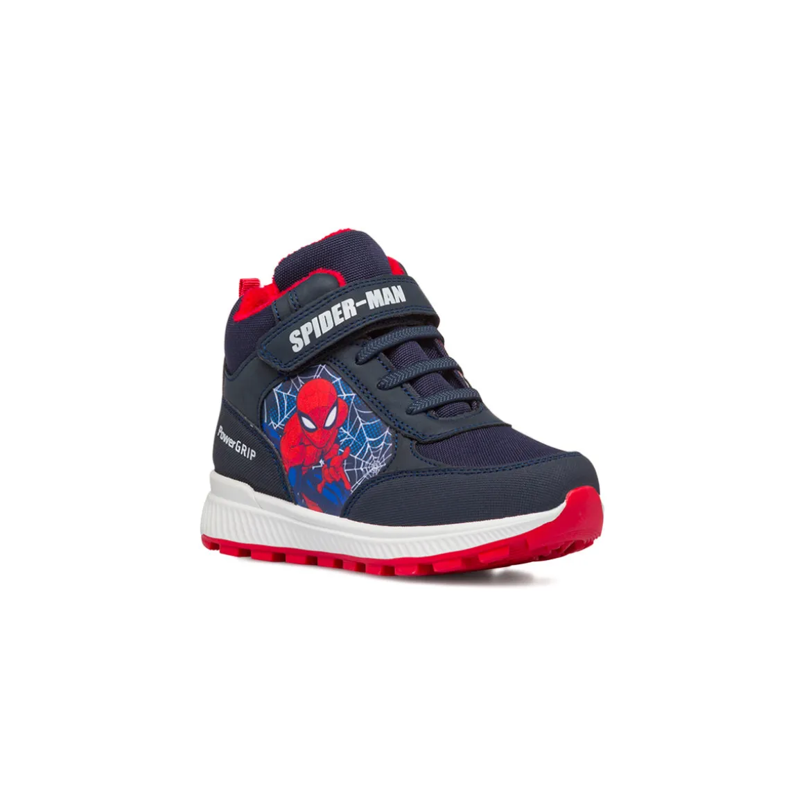 Sneakers alte blu da bambino con stampa Spiderman