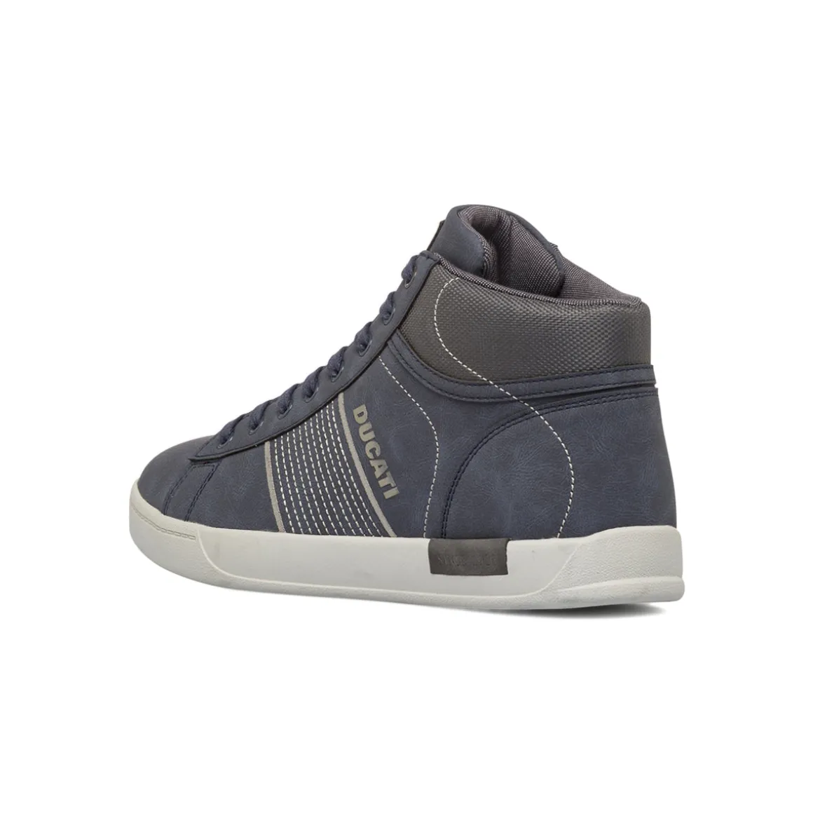 Sneakers alte blu da Uomo con banda laterale Ducati