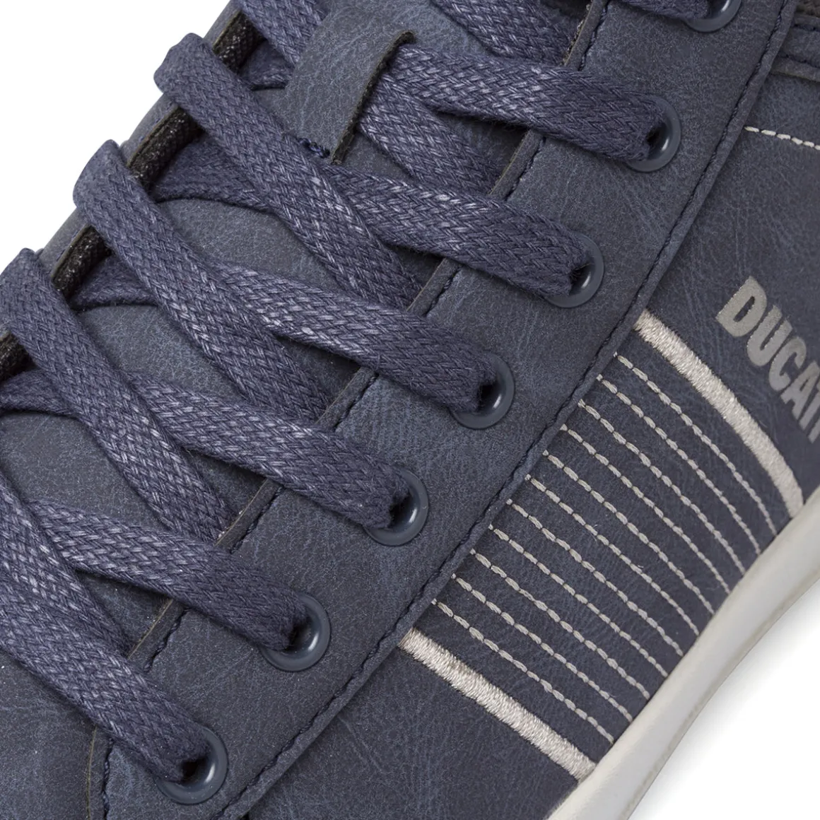 Sneakers alte blu da Uomo con banda laterale Ducati