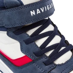 Sneakers alte blu e bianche da Ragazzo Navigare
