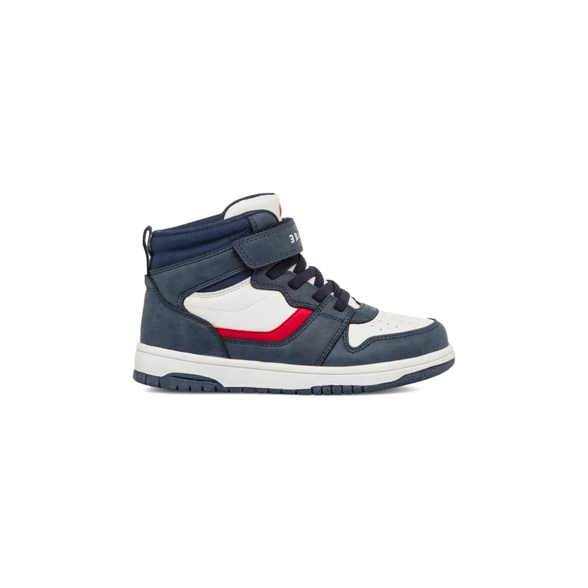 Sneakers alte blu e bianche da Bambino con strappo Navigare