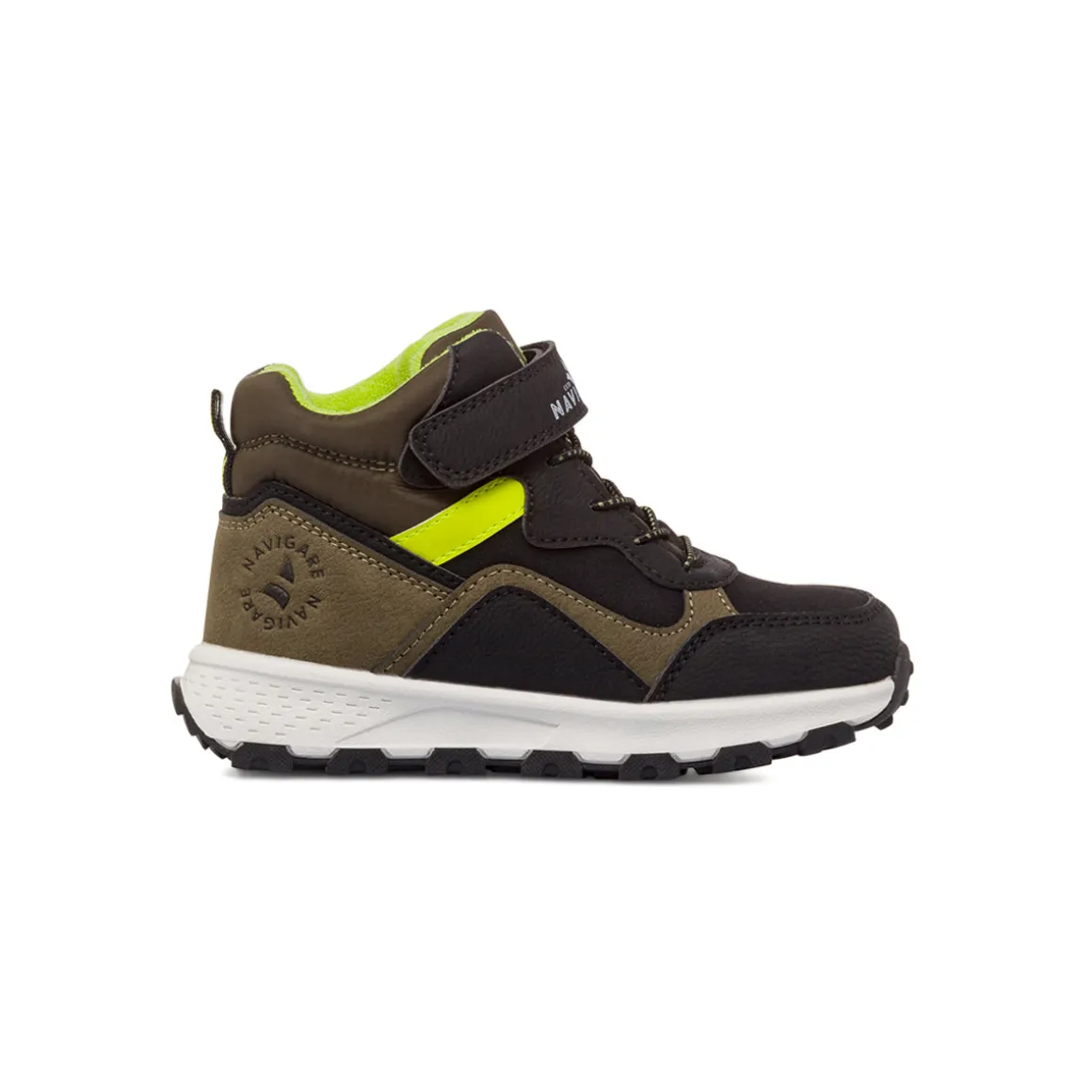 Sneakers alte blu e khaki da Bambino con strappo Navigare