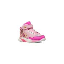 Sneakers alte da bambina rosa con strappo e Luci Primigi