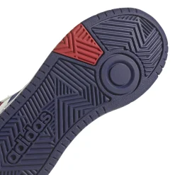 Sneakers alte da bambino bianche con logo adidas Hoops 3.0