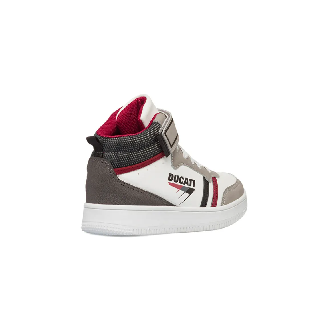 Sneakers alte da bambino bianche e beige Ducati