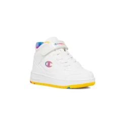 Sneakers alte da ragazza bianche con dettagli multicolore Champion
