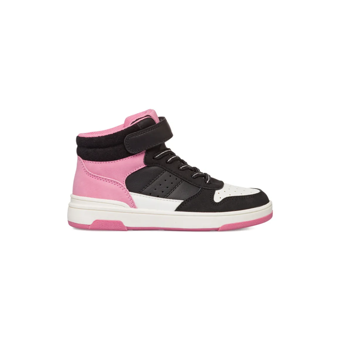 Sneakers alte da ragazza nere e rosa Dieci Baci