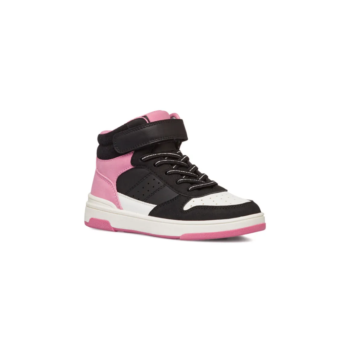 Sneakers alte da ragazza nere e rosa Dieci Baci