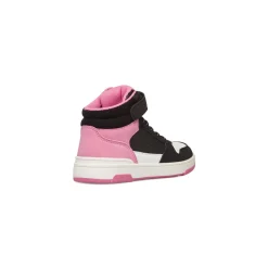 Sneakers alte da ragazza nere e rosa Dieci Baci