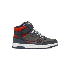 Sneakers alte da ragazzo grigie e blu con logo Carrera Jeans