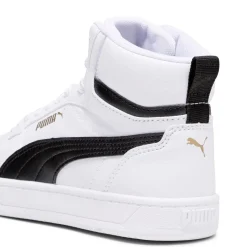 Sneakers alte da ragazzo e ragazza bianche con dettagli neri Caven 2.0 Mid Jr Puma