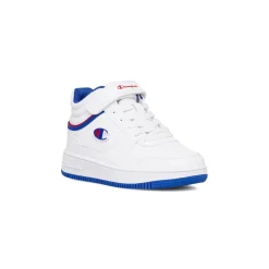 Sneakers alte da ragazzo bianche con logo Champion Rebound Mid