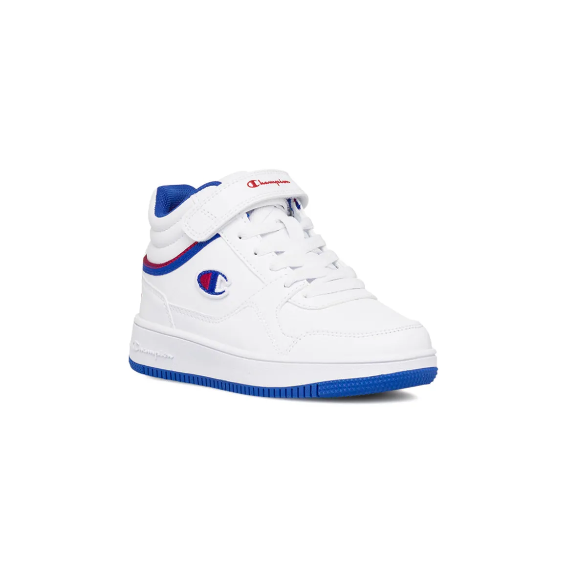Sneakers alte da ragazzo bianche con logo Champion Rebound Mid