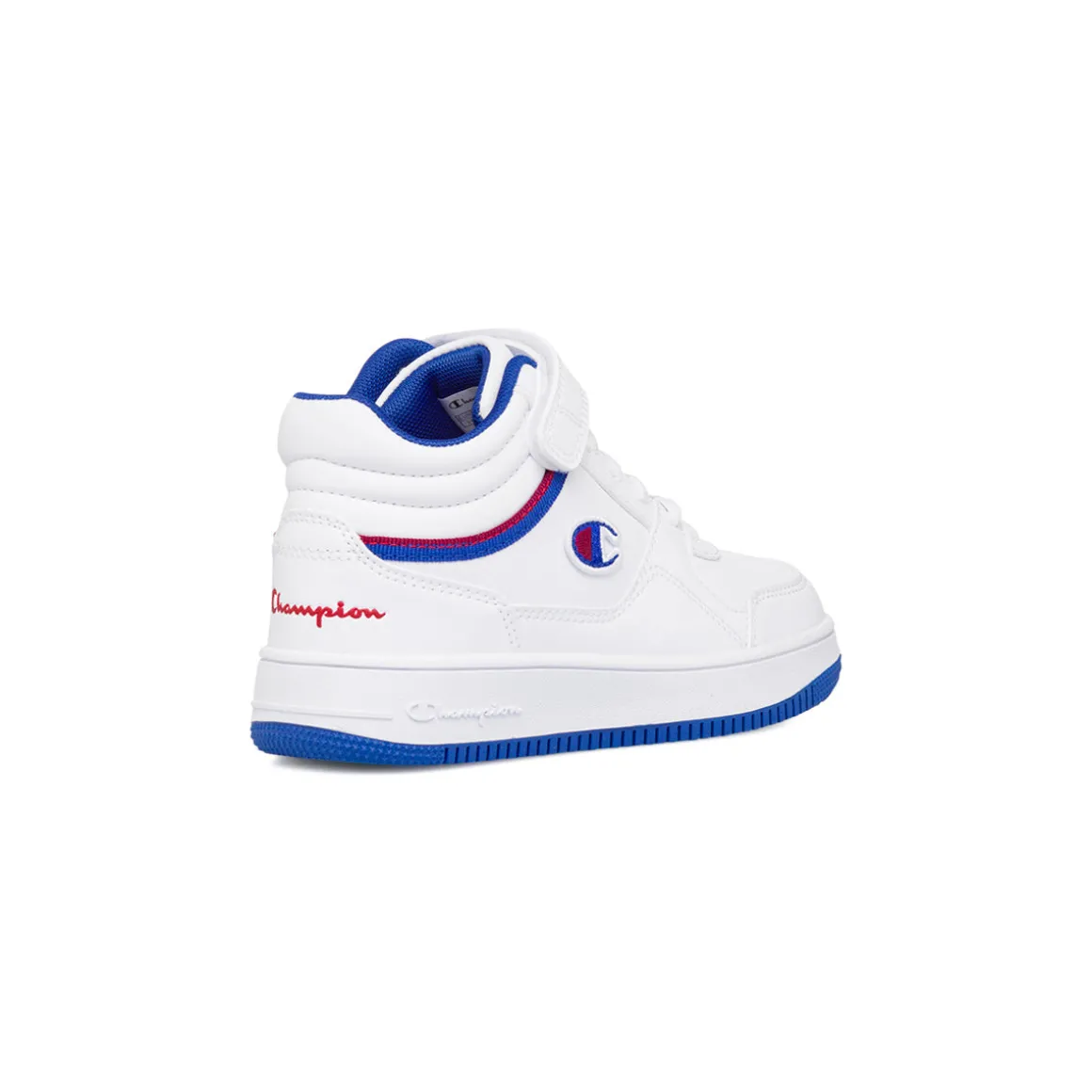 Sneakers alte da ragazzo bianche con logo Champion Rebound Mid