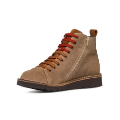Sneakers alte da uomo taupe in pelle scamosciata Primopiano