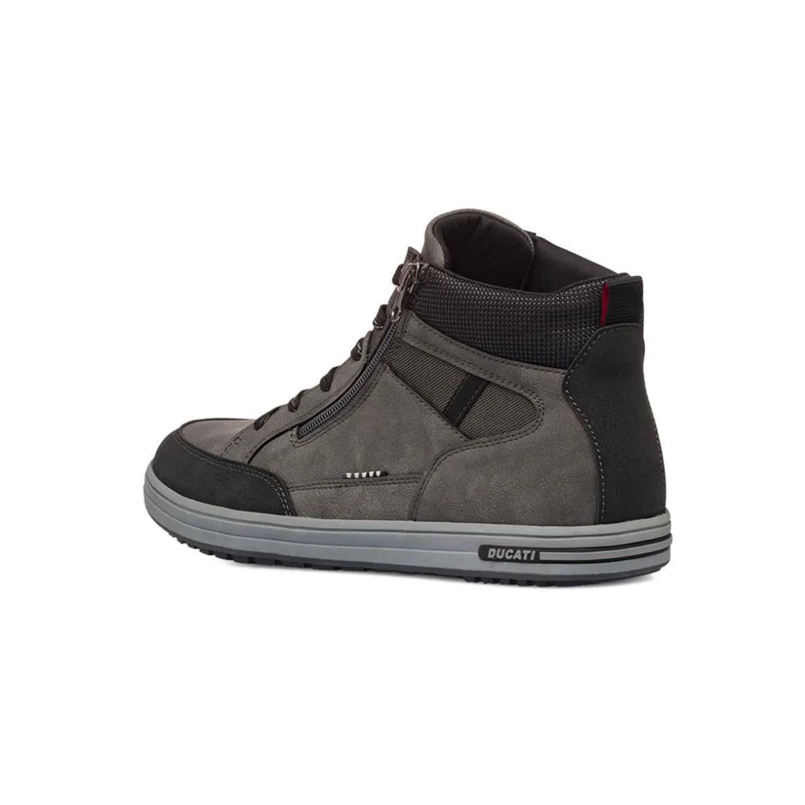 Sneakers alte grigie da uomo con logo Ducati