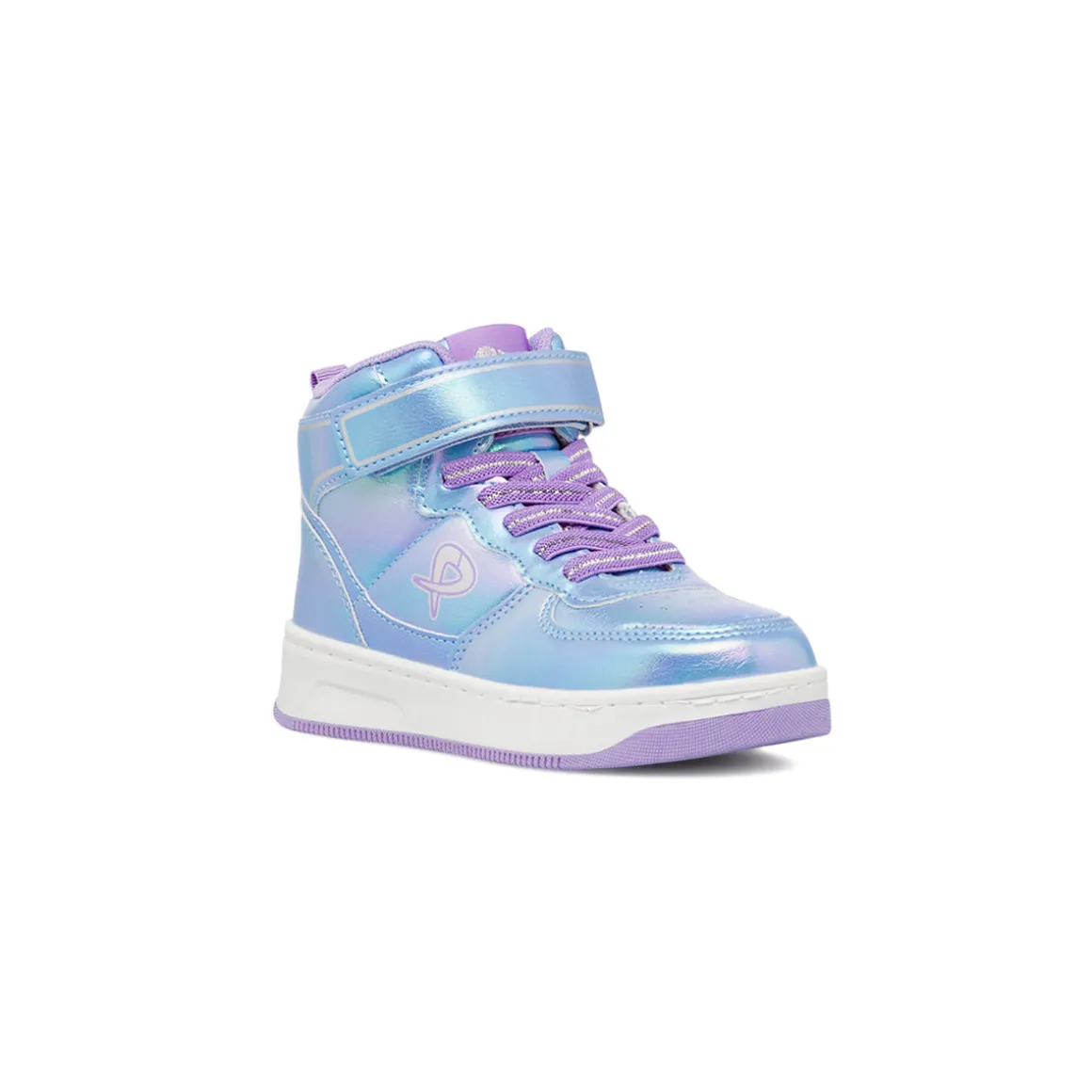 Sneakers alte lilla metallizzato da ragazza P Go