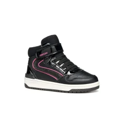 Sneakers alte nere da Bambina con suola traspirante Geox