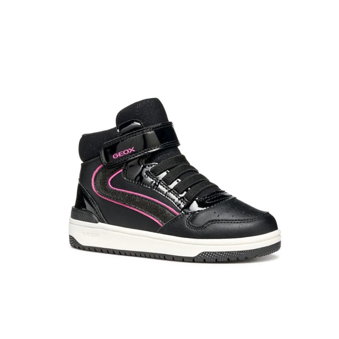Sneakers alte nere da Bambina con suola traspirante Geox