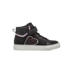 Sneakers alte nere da Bambina con glitter Dieci Baci