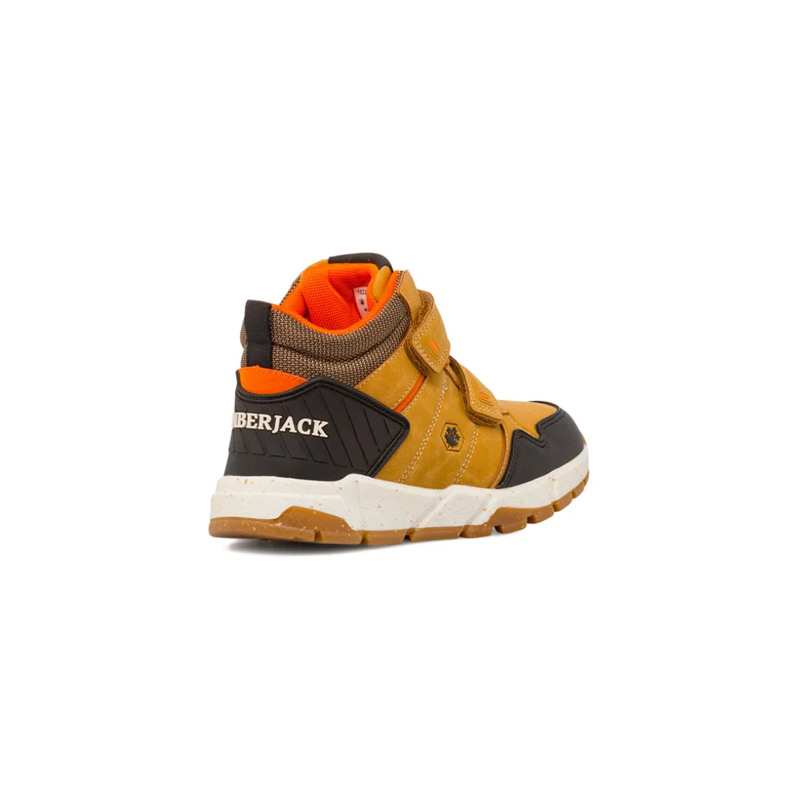 Sneakers alte ocra da Bambino Lumberjack con chiusura a strappo