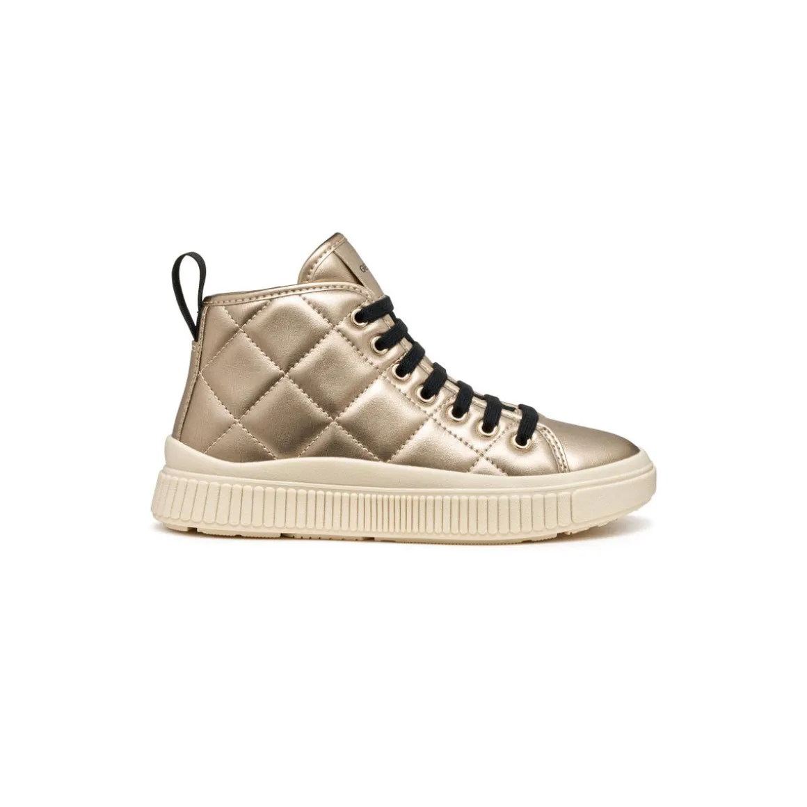 Sneakers alte platino da Bambina con suola traspirante Geox