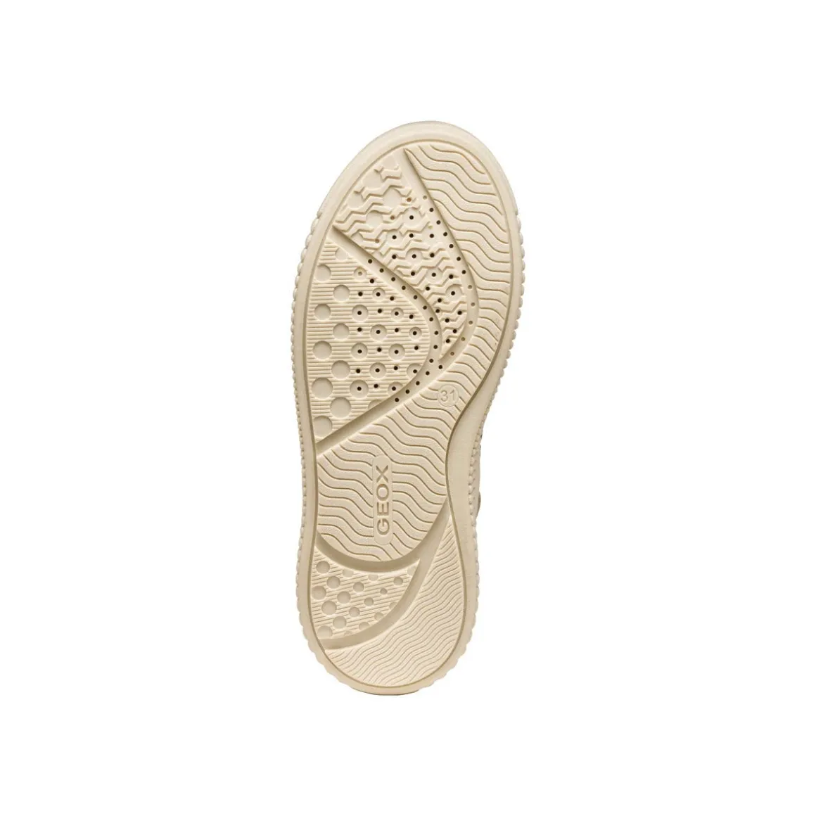 Sneakers alte platino da Bambina con suola traspirante Geox