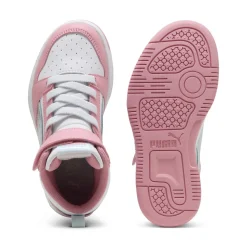 Sneakers alte rosa e bianche da Bambina Puma Rebound V6