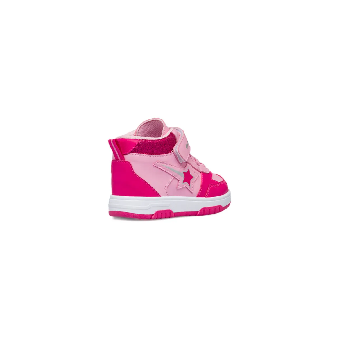 Sneakers alte rosa primi passi con dettagli fuxia Le Scarpe di Alice