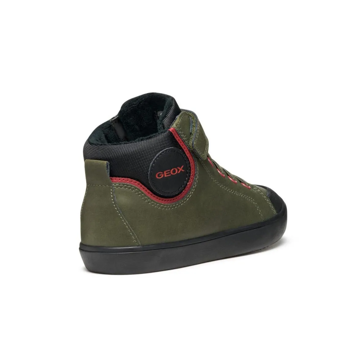 Sneakers alte verde da Bambino con suola traspirante Geox