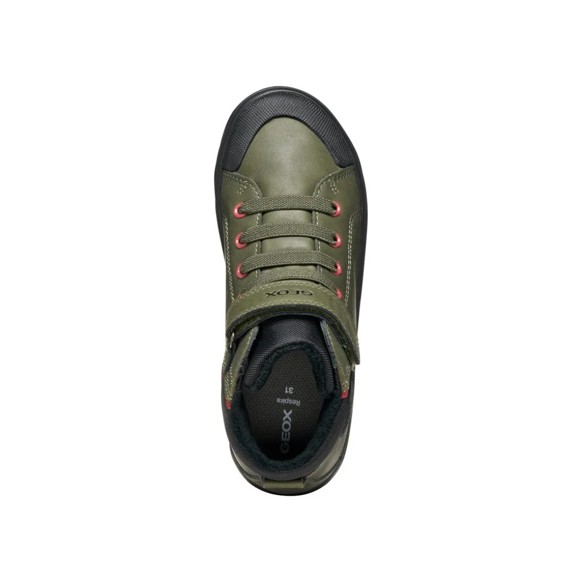 Sneakers alte verde da Bambino con suola traspirante Geox