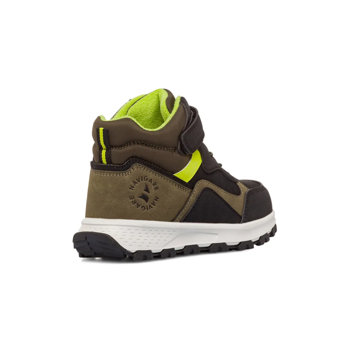 Sneakers alte verdi militare e nere Ragazzo Navigare