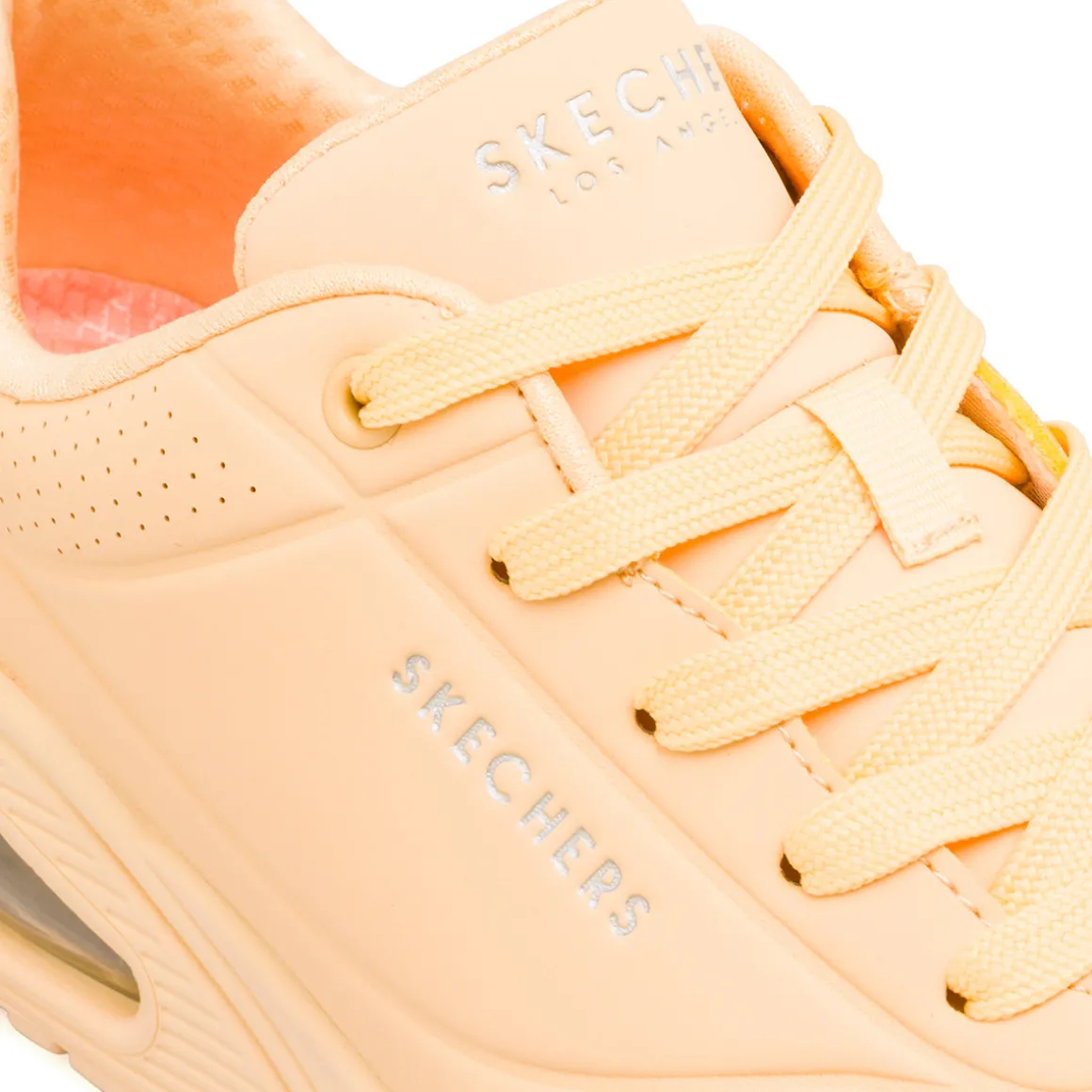 Sneakers Arancione Pesca da Donna Skechers Uno