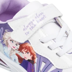 Sneakers Argento da Bambina Frozen con Luci e Glitter