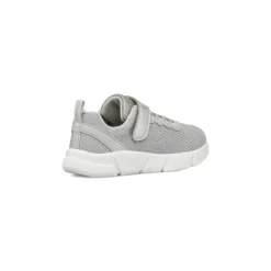 Sneakers argento da Bambina con chiusura a strappo e suola traspirante Geox