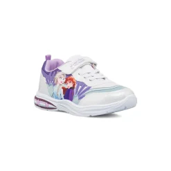 Sneakers argento da ragazza Frozen con luci e glitter