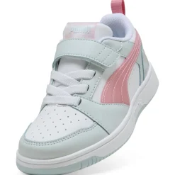 Sneakers azzurre e rosa da Bambina con strappo Puma Rebound V6