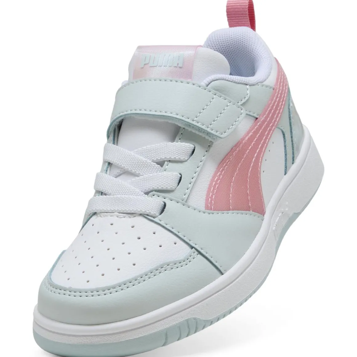 Sneakers azzurre e rosa da Bambina con strappo Puma Rebound V6