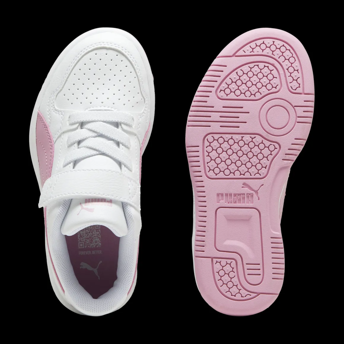 Sneakers Bambina e Ragazza Bianche e Rosa Puma Reb-L