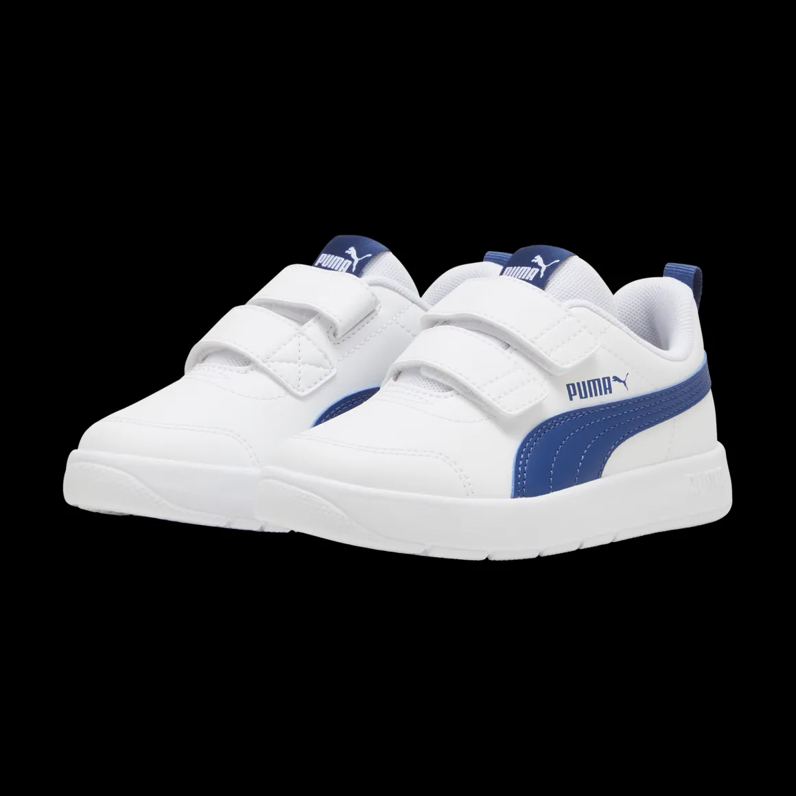 Sneakers bambino bianche con dettagli blu Puma Courtflex v3