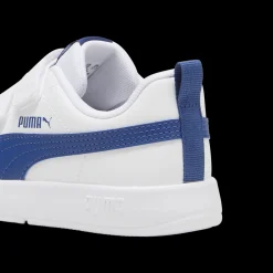 Sneakers bambino bianche con dettagli blu Puma Courtflex v3