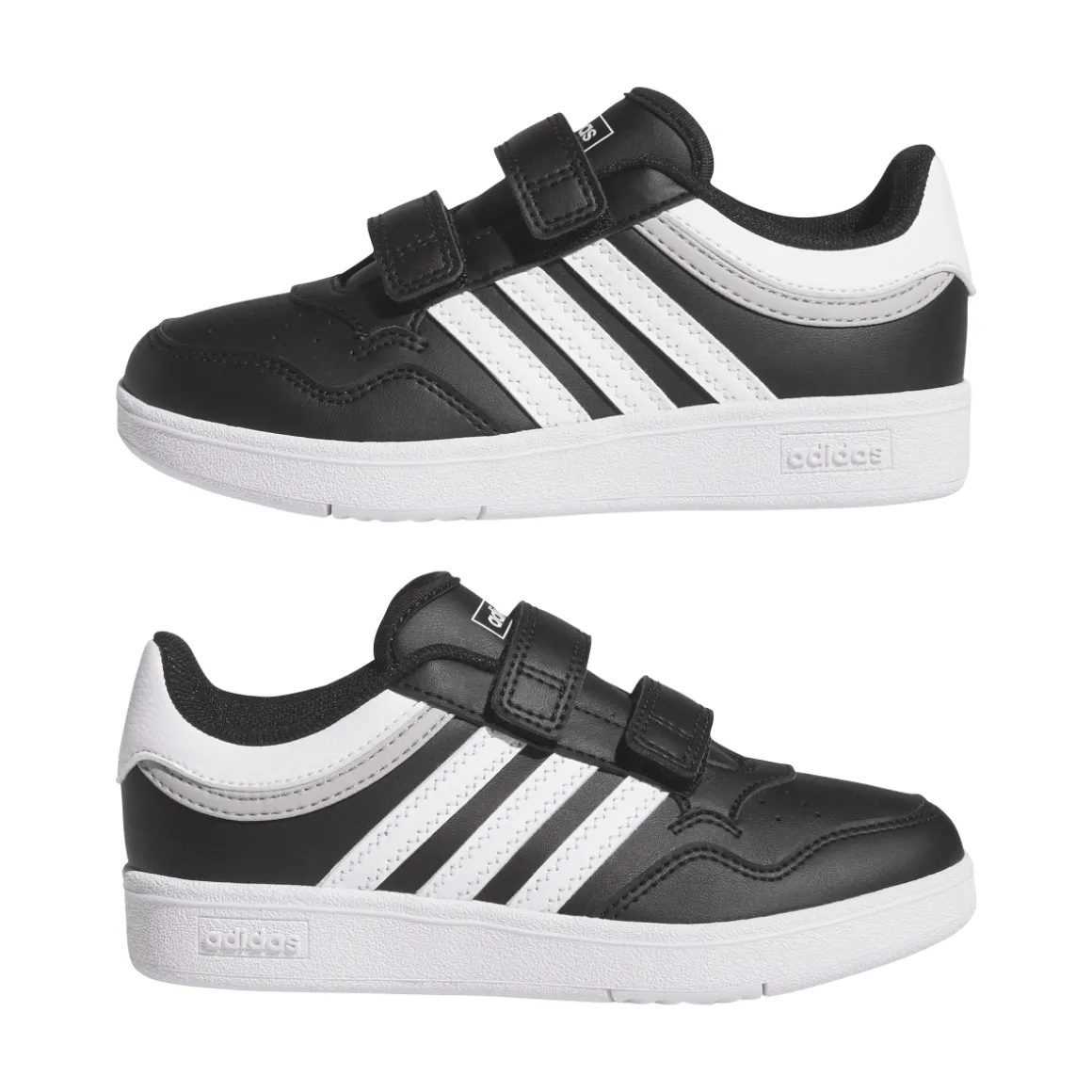 Sneakers bambino nere con logo tre strisce adidas Hoops 4.0