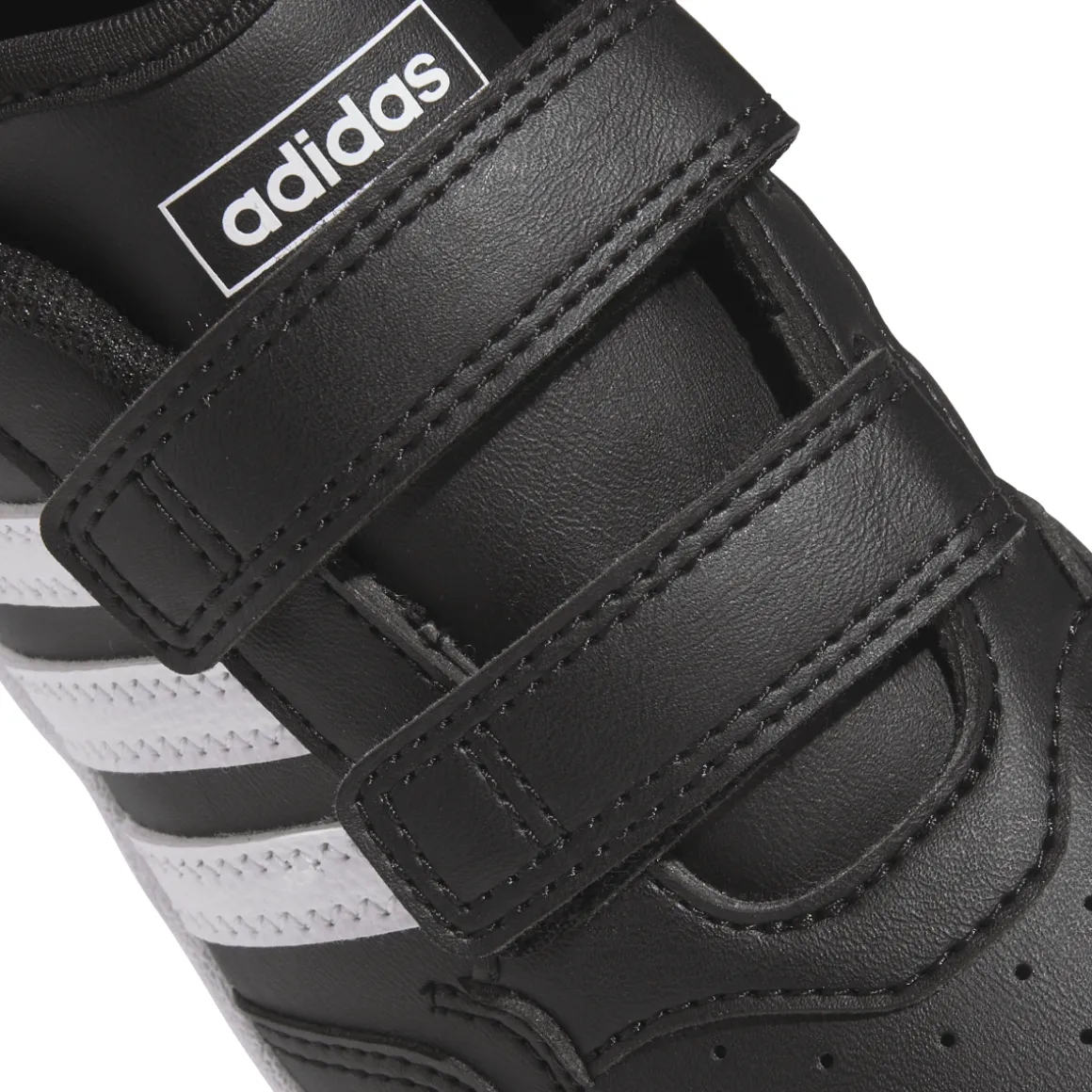 Sneakers bambino nere con logo tre strisce adidas Hoops 4.0