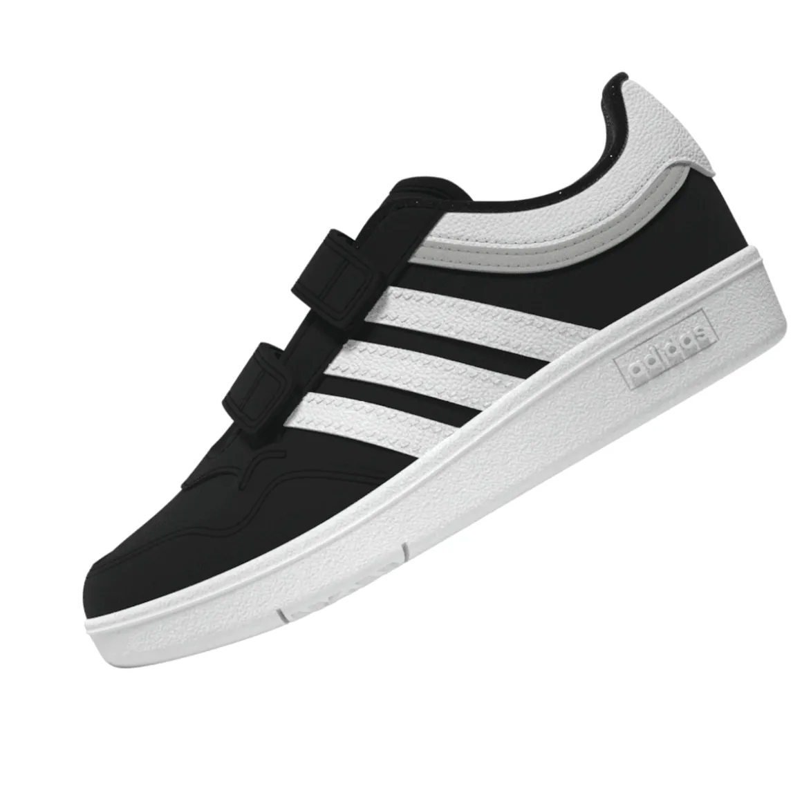 Sneakers bambino nere con logo tre strisce adidas Hoops 4.0