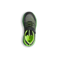 Sneakers bambino nere e verde con luci nella suola Birilli&Monelli
