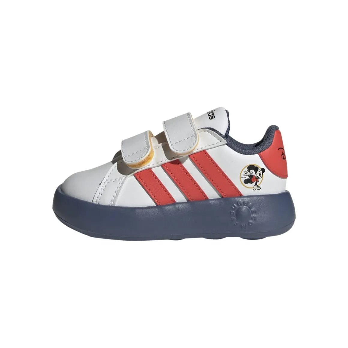 Sneakers bambino primi passi rosso e blu con stampa topolino adidas Grand Court Mickey
