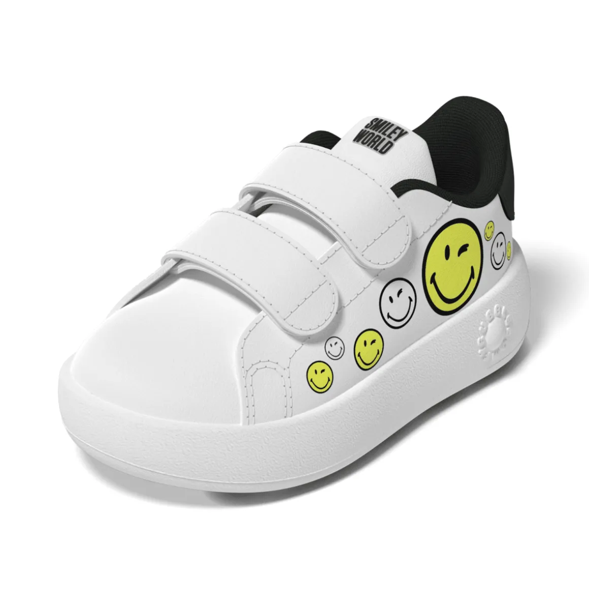 Sneakers bambino primi passi bianche con stampa smile adidas Advantage Smiley