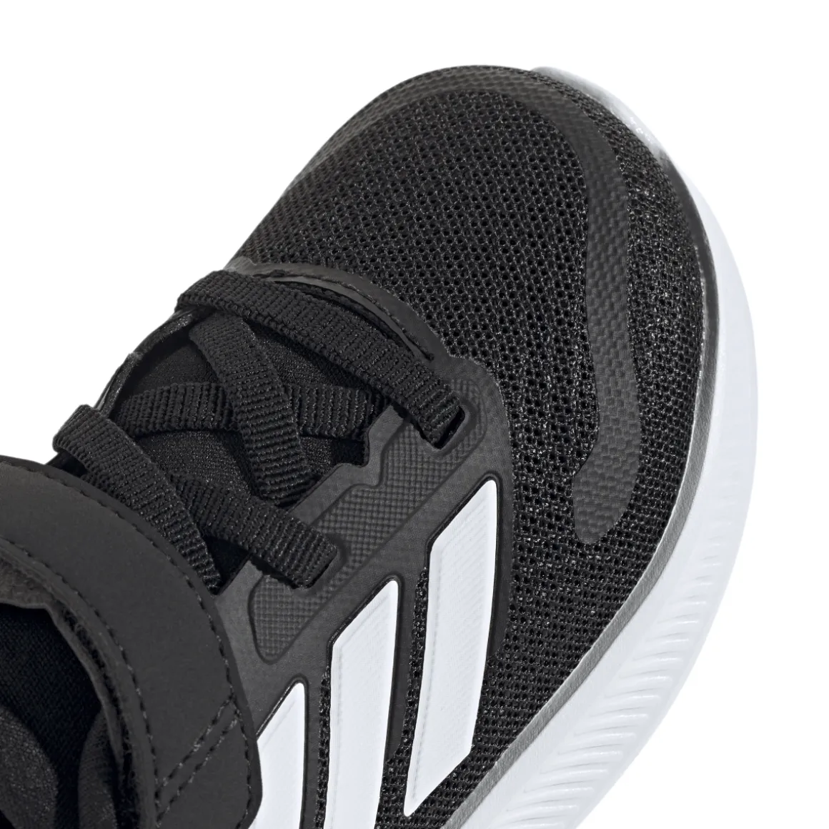 Sneakers bambino primi passi nere Runfalcon 5 con logo adidas