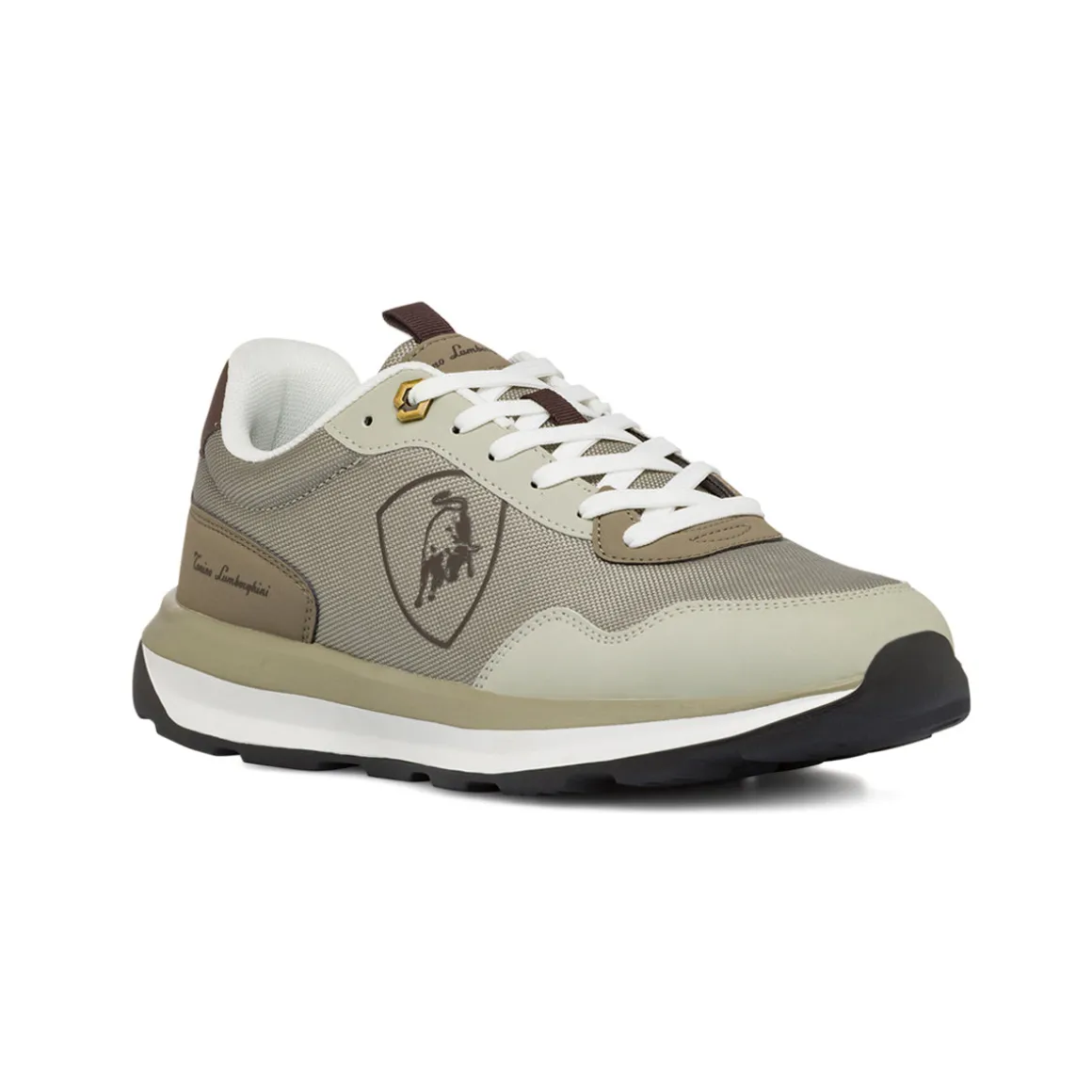 Sneakers beige casual da Uomo con logo Tonino Lamborghini